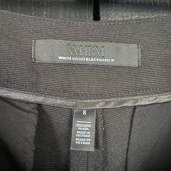 WHBM Black Ultra-Wide Leg Pleated Dress Pants - Picture 4 of 5